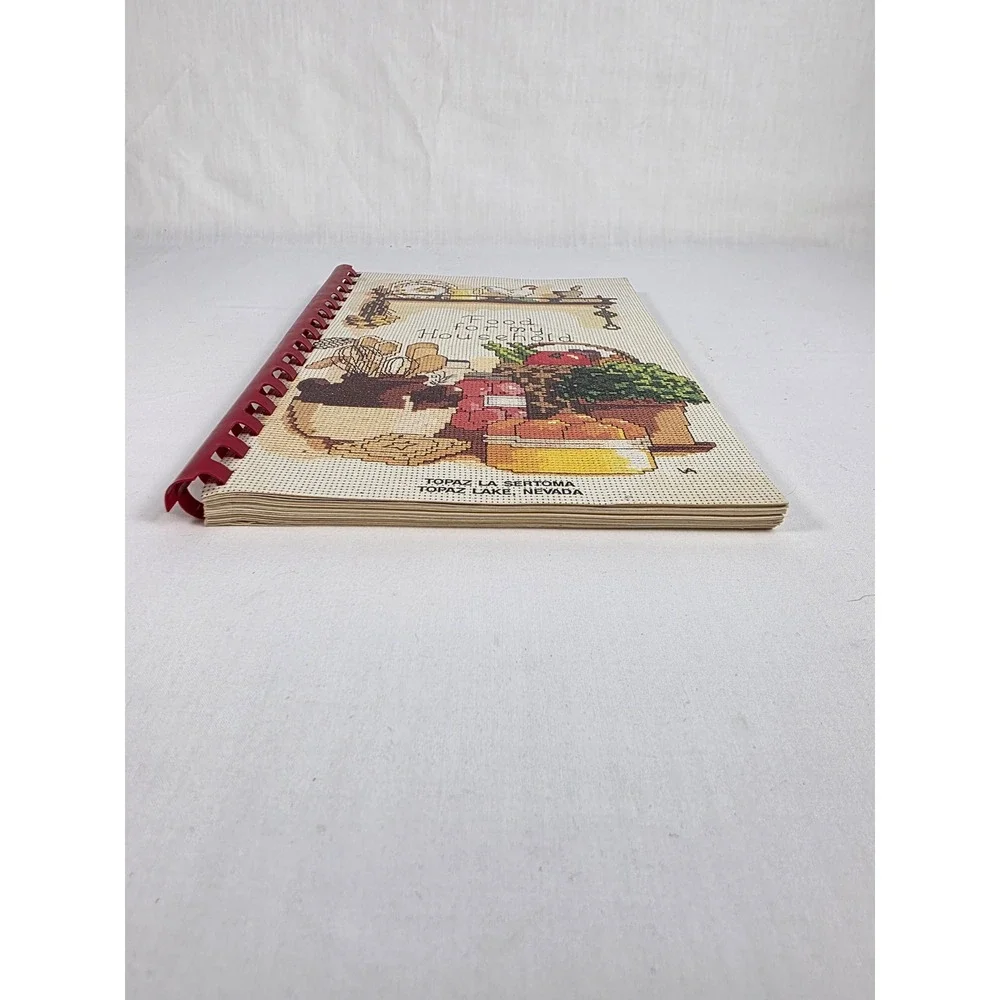 VINTAGE Food for my Household Cookbook Spiral Bound Topaz Lake Nevada La Sertoma